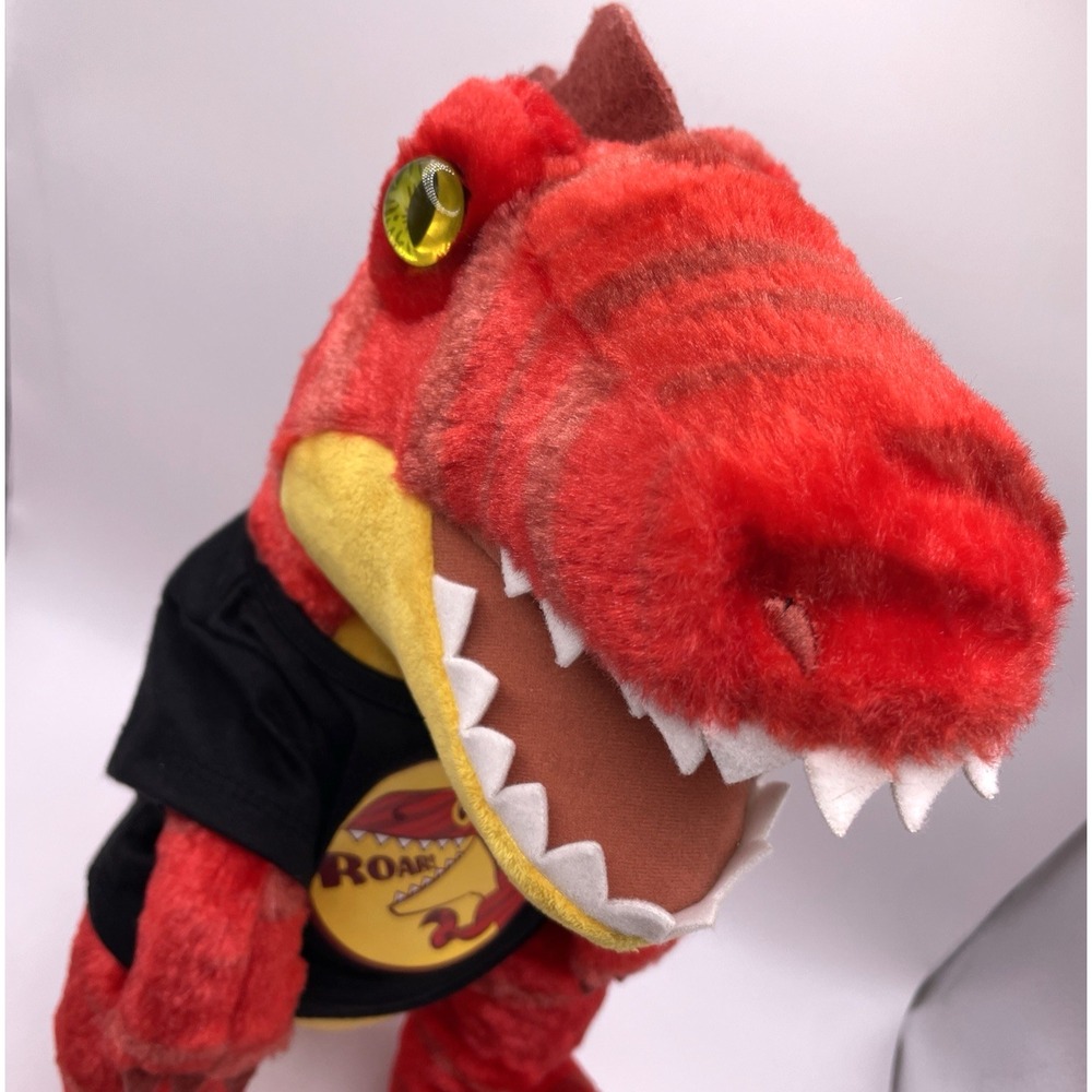 Build A Bear Red Dinosaur T Rex Velociraptor w/ Tee & Sound 19‎ Inch Plush BAB
